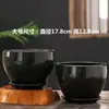 Juego de tres macetas de cerámica grandes para uso doméstico, sencillas y creativas, adecuadas para plantas verdes y suculentas, con platillo