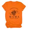Playera casual europea y americana homeschool pr 22 6 mamá transfronteriza verano cuello redondo manga corta top para mujer