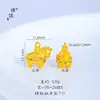 Accesorios DIY Chapados en Oro de Color Fuerte y Duradero Puzuo Circonita Estrella de Riqueza Instantánea Corazón Cuentas Espaciadoras con Agujero para Pulsera para Mujer