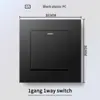 Hong Kong y Macao Enchufe USB Británico 13A con Enchufe de Carga Rápida Tipo-C Interruptor de Luz Estándar Británico Panel de Plástico Negro