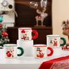 Nova Caneca de Cerâmica de Presente de Natal Caneca de Café de Escritório Presente de Estudante com Tampa Colher Copo de Água de Natal Transfronteiriço
