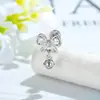 Campanilla de mariposa: Nuevo pendiente de titanio estilo coreano ins con forma de lazo y campana para cartílago y hueso de la oreja de Hengsen