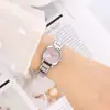 Relógio Feminino Quartz de Pulso de Aço com Mostrador Redondo Digital Popular Transfronteiriço Compacto e Versátil Moderno para Estudantes