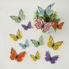 Papel Tapiz Decorativo Estéreo Mariposa Recortada en 3D Transfronteriza Doble Capa Textura Metálica Mariposa Simulada Mixta Pegatina de Pared