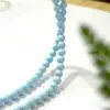 Colar Brincos de Contas Redondas Turquesa Imitação Magnésita Natural Acessórios de Joias Estilo Xizang Turquesa Nepal