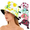 Chapéu de bacia para frutas com estampa dupla face chapéu de sol de verão chapéu de sol para viagens ao ar livre JDPM-46