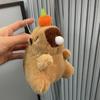 Peluche de capibara muñeco de capibara llavero muñeco de tortuga hembra colgante para mochila escolar muñeco de máquina de garras