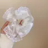 Anillo para el pelo de intestino grande de encaje coreano Cuerda para el pelo de malla con sentido de alta calidad Diadema de tendón de goma de alto valor francés