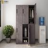 Armario Metálico para Ropa de Personal con Cerradura, Impresión por Transferencia de Madera, Gabinete de Acero para Bolsos, Zapatero de Hierro, Armario para Dormitorio de Personal