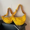 Bolsa Transversal para Mulheres, Nova Bolsa Bolinho de Grande Capacidade, Leve, Simples, Fashion, Bolsa de Ombro Casual para o Dia a Dia, Bolsa de Tecido Tendência para Meninas