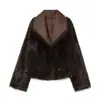 Atacado de fabricante de roupas femininas transfronteiriço 2026 novo casaco de inverno quente de dupla face estiloso estilo europeu e americano