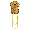 Clipes de Papel Grandes em Formato de Cachorro, Material de Escritório Criativo e Fofo, Alfinetes em U, Marcadores de Página Coloridos de Desenho Animado em PVC