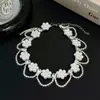 Collar Gargantilla Exagerado de Alta Gama Estilo Francés para Novias, Lleno de Diamantes y Perlas, Collar Multicapa, Accesorio de Cadena para Clavícula de Boda de Lujo Ligero de Nicho