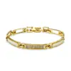 Pulsera para Mujer Geométrica de Oro Rosa con Incrustaciones de Diamantes Chapada en Oro Empaquetada Individualmente con Forma de Concha Elementos Geométricos Europeos y Americanos Pequeña Venta al por Mayor