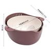 Cesta Drenante de Plástico Doble Capa Reversible Cesta para Frutas y Verduras Cesta de Almacenamiento Multifuncional Recipiente Drenador de Frutas Logo Imprimible