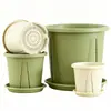 Vaso engrossado Qingshan para controle de raiz, vaso de resina para plantio de flores e mudas, vaso de plástico respirável grande para uso interno e externo, personalizável