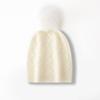 Cachecol de Caxemira 2026 Outono e Inverno Novo Gorro Casual de Malha Feminino de Alta Qualidade Cor Sólida com Pom-Pom em Forma de Diamante Quente e Fashion