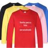 Manga comprida algodão pescoço redondo T-shirt atividade personalizada camisa de classe roupas de trabalho roupa cultural camisa diy bordada publicidade camisa logotipo impresso