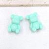 Oso violento en posición sentada, macarrón, oso tridimensional, cuentas con agujeros verticales, cuentas sueltas, cadena para teléfono móvil DIY, accesorios de joyería acrílica