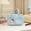 Bolsa de tocador y maquillaje auténtica de Sanrio, diseño lindo de caricatura, portátil, gran capacidad, bolsa de viaje multifuncional, bolso de mano