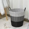 Cesto para brinquedos, cesto para roupa suja, utensílio de armazenamento doméstico, cesto portátil, caixa organizadora, cesto para roupa suja em plástico imitando rattan.