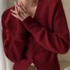 Cardigan Tricotado de Cor Pura Estilo Japonês Estilo Ocidental para Mulheres Outono 2025 Novo Suéter Jaqueta Casual de Gola V Solto na Cintura