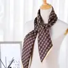 Estilo K Lenço Quadrado 90 Elegante Seda de Imitação Sarja Feminina Decorativo Lenço de Seda Feminino Toque de Seda DIY Lenço Fino de Seda