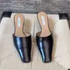 Mules sencillos lisos sin cordones, nueva tendencia 2026 para mujer para exteriores, sandalias de tacón de aguja dorado con punta cuadrada