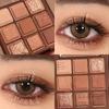 Paleta de sombras MGL chocolate nove cores nicho mocha cor terra glitter acessível para estudantes produtos originais cosméticos maquiagem