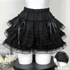 Ropa Interior Sexy Tallas Grandes Shuang'er, Falda Voluminosa en Capas de Venta Caliente, Falda Corta de Encaje Empalmado tipo Pastel, Falda Media de Cintura Alta
