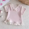 Conjunto de Ropa para Niñas 2026 Nuevo Estilo de Verano Dulce y Lindo Top de Encaje para Bebés Conjunto de Ropa Elegante
