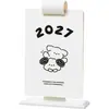 2027 Nuevo Calendario Perro Feliz Calendario de Escritorio Año de la Oveja Decoración de Escritorio de Oficina Cuaderno Planificador Mensual Libro de Tarjetas de Asistencia