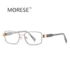 Gafas Anti-Luz Azul 3163 Ácido Propiónico Pin Alambre Dorado Marco Cuadrado Pequeño Hombres y Mujeres Literarios Tendencia Esencial Anti-Radiación Lentes Planas