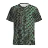 Camiseta con estampado de piel de serpiente de moda, impresión digital 3D, camiseta para hombre con estampado de piel de animal, cuello redondo, manga corta urbana, transfronteriza