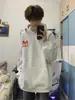 Moletom com Capuz Estampado com Letras de Marca Tendência Estilo Americano para Homens e Mulheres, Design de Primavera e Outono, Peça Superior Solta de Peso Pesado Estilo Street