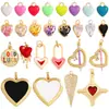M69 Acessórios para joias DIY coração de amor zircônia colorida esmalte gota de óleo latão pequeno pingente