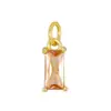 Colgante de Circonita de 12 Colores Más Vendido Transfronterizo, Colgante de Collar de Lujo Chapado en Cobre Dorado, Accesorios para Joyería DIY