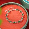 Joyería Yuebao S925 plata esterlina jaspe hetian retro nuevo chino Fulu calabaza pulsera estilo nacional elegante pulsera