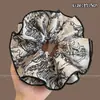 Scrunchie de malha grande estilo coreano para mulheres, acessório de cabelo estilo preguiçoso vintage, elástico para coque, enfeite de cabelo