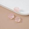 Rosa transparente colorida con agujero, accesorios de flores hechos a mano para bricolaje, perlas de imitación ABS, accesorios de joyería con cuentas