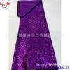 Tecido de lantejoulas com criptografia multicolor 3MM tecido totalmente bordado vestido de noiva vestido presente tecido para vestuário fábrica atacado