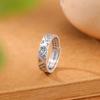 Anillo de plata de ley 999.9 con diseño de ciervo, estilo retro, estilo campestre, con personalidad y personalidad que combina con todo.