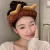 Faixa de cabelo fofa e criativa com rosto engraçado para lavar o rosto coreana, faixa de cabelo de cenoura e peixe salgado de celebridade da internet, faixa de cabelo estilo TikTok para mulheres