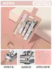 Set de Cortauñas Cortauñas Oblicuo para Niñas Estuche de Cuero Extraíble Ranura para Uñas Linda Cortauñas Gris Set de Manicura Regalo
