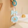Colgante llavero de lazo bañado fresco y versátil, accesorio para bolso de flor de perla tejida a mano inspirado en la dopamina