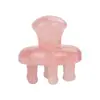 Peine de Masaje Mushang Future Rosa Cuarzo Jade 6 Dientes Salud y Bienestar Cepillo de Meridianos Corporales Personalizable para Exportación
