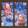 Decoraciones Navideñas Galleta de Jengibre Creativa Pegatinas Estáticas de Ventana para Escenario de Ventana de Centro Comercial Pegatinas de Vidrio de Papá Noel
