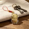 Año de la Oveja Dinero para Gastar Colgante para Teléfono Lámina de Oro Puro Dibujo Animado Mini Colgante de Cordero Llavero de Bolso Conductor de Tráfico Recuerdo Regalo