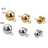 Arete de acero inoxidable de 10 mm con forma de media luna, con argolla abierta, tapón para el lóbulo, pasador de oreja, material para manualidades, accesorios de aretes con temperamento de Instagram