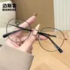 M90210 Nuevas Gafas Redondas Retro Doradas Anti-Luz Azul para Mujer Estilo Japonés y Coreano para Estudiantes, Aptas para Lentes de Graduación